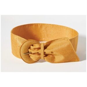 NWT Anthropologie Linen Wrapped Belt in Dark Yellow  Size 2X